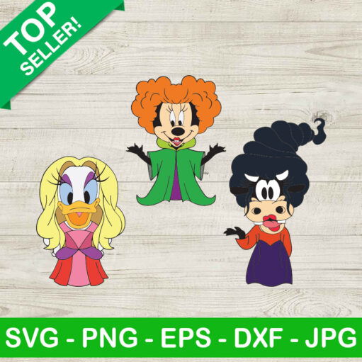 Hocus Pocus Witches Minnie And Friend Svg