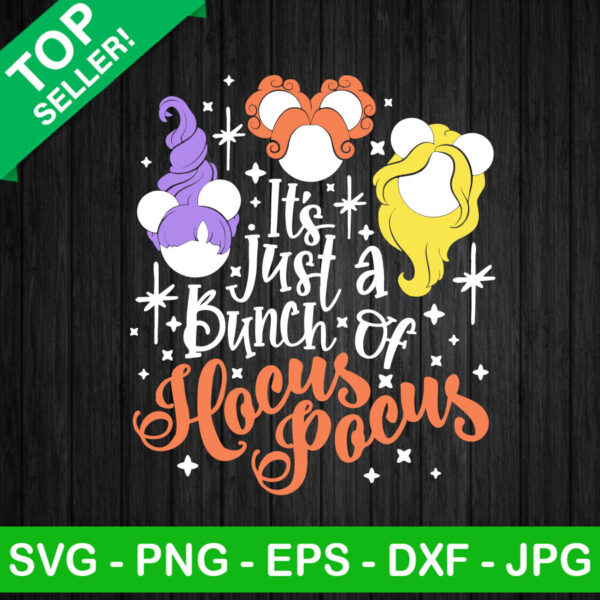 Disney Mouse Hocus Pocus SVG PNG, It's Just A bunch Of Hocus Pocus SVG, Halloween Sanderson Sister SVG