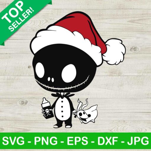 Baby Jack Skellington Santa Hat Svg