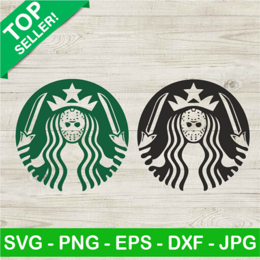 Jason Voorhees Starbucks Coffee Logo SVG