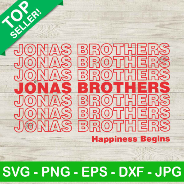 Retro Jonas Brothers SVG, Happiness Begin SVG, Jonas Brothers Band 2023 World Tour SVG PNG DXF