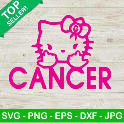 Hello Kitty Fuck Cancer Svg