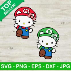 Hello Kitty Super Mario SVG, Kitty Mario Bros SVG, Hello Kitty SVG, Super Mario SVG