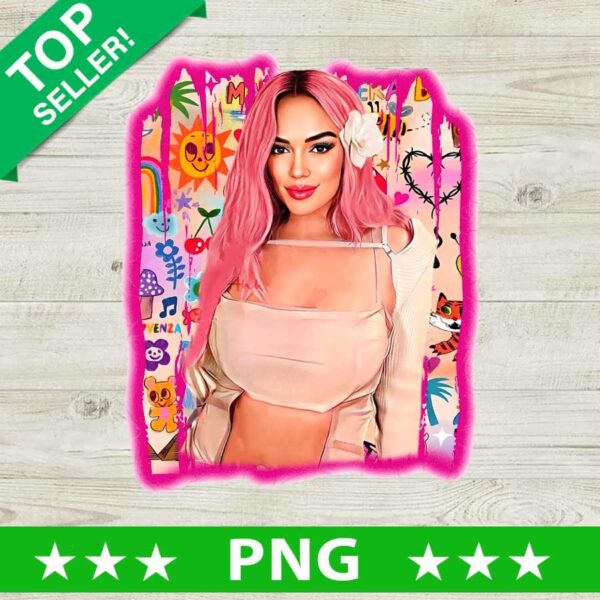 Karol G Manana Sera PNG, Bichota Pink Hair Sublimation transfer PNG, Manana Sera Bonito Transfer Designs