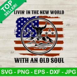 Livin' in the new world american flag SVG