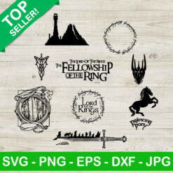 The Fellowship Of The Ring SVG, Lord Of The Ring SVG Bundle, Mordor SVG, Movie SVG