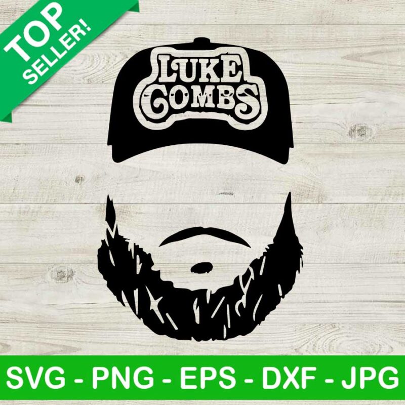 Luke Combs SVG, Luke Combs Hat And Beard SVG Singers Musicians SVG ...