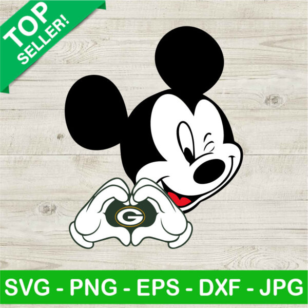 Mickey Loves Green Bay Packers SVG