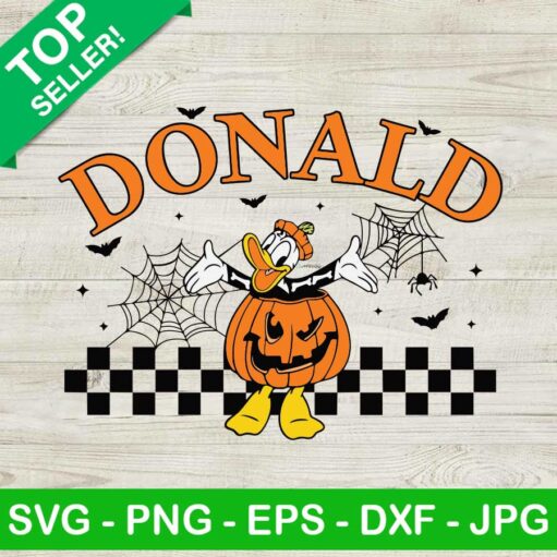 Donald Pumpkin Halloween Svg