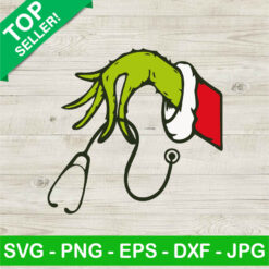 Grinch Nurse Hand SVG, Grinch Christmas SVG, Grinch Hand Christmas SVG PNG DXF