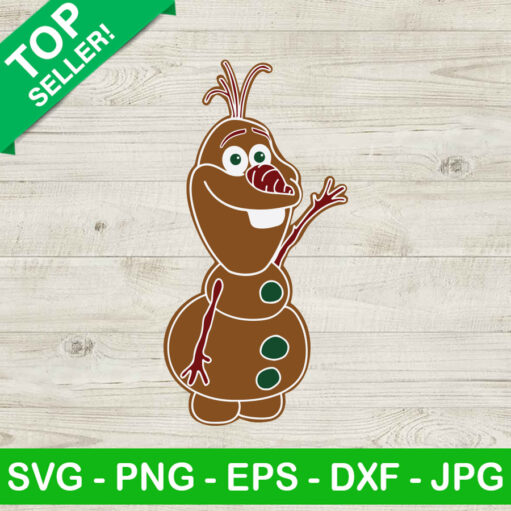 Gingerbread Olaf Christmas Svg