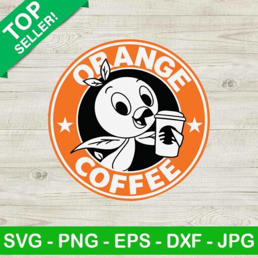 Orange Bird Coffee Logo Svg