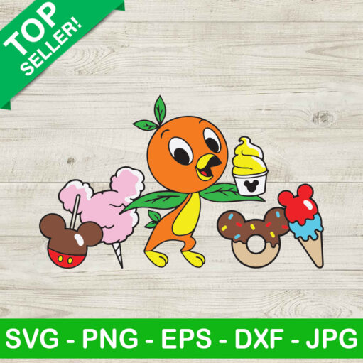 Orange Bird And Disney Snack Svg