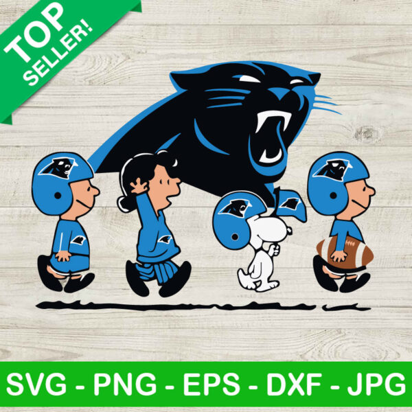 Snoopy The Peanuts Carolina Panthers SVG, NFL Carolina Panthers Logo SVG, Snoopy SVG, Charlie Brown SVG