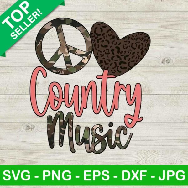 Country Music Leopard Peace Love PNG