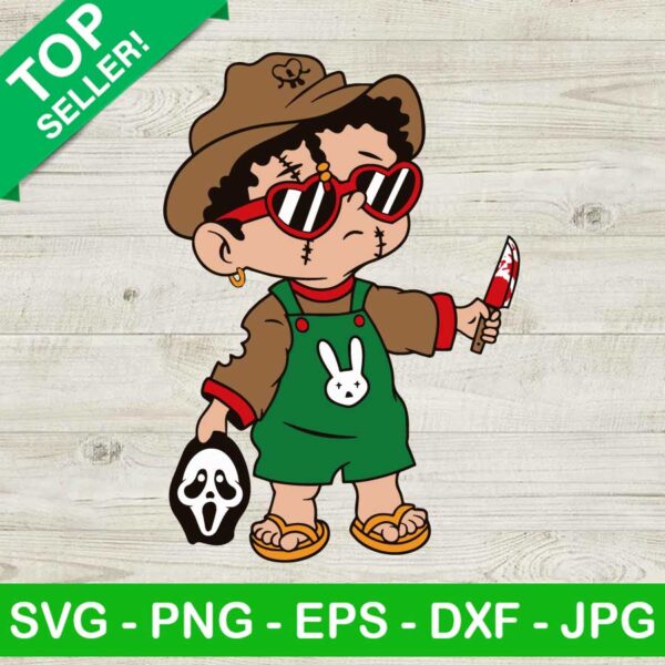 Benito Bad Bunny Chucky Halloween SVG