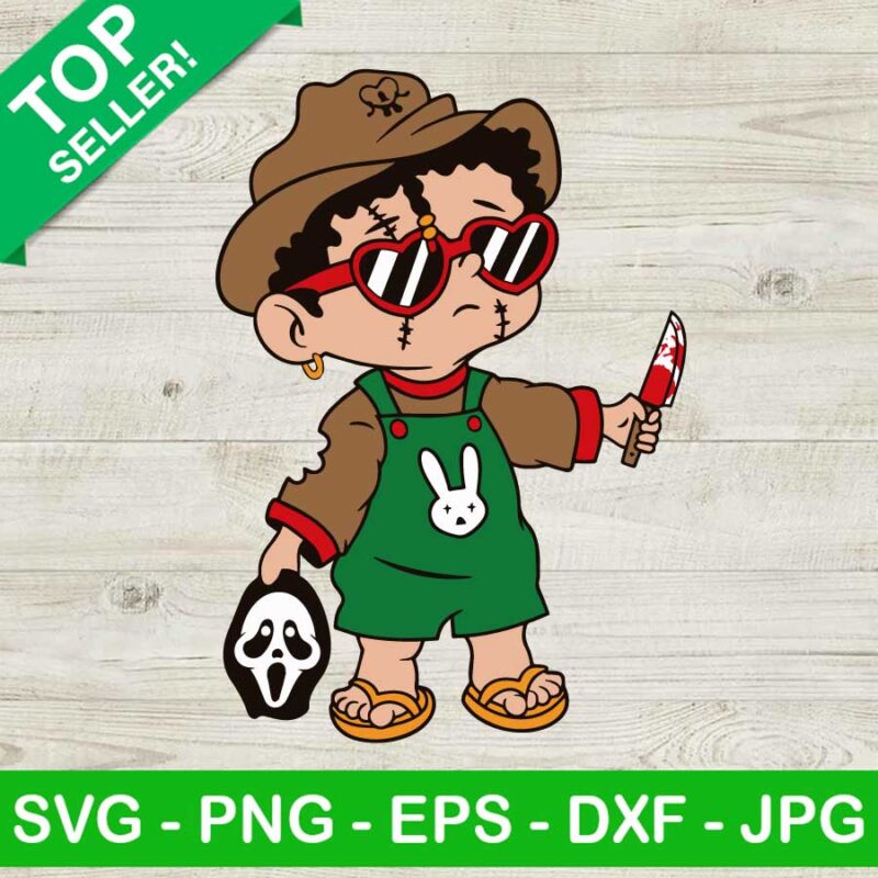 Benito Bad Bunny Chucky Halloween SVG
