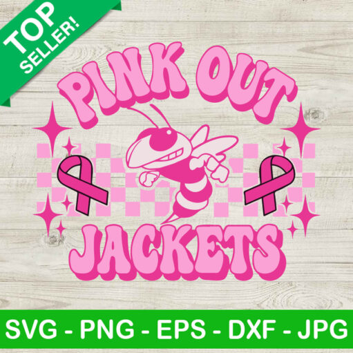 Pink Out Jackets Breast Cancer Awareness SVG