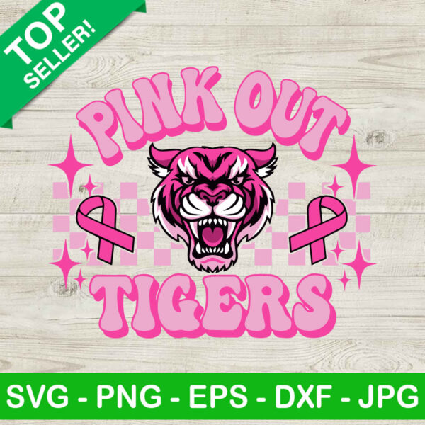 Tigers Pink Out Breast Cancer SVG