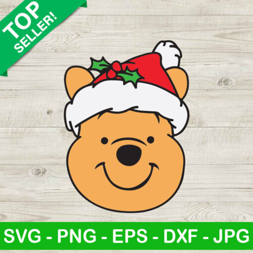 Winnie Pooh Santa Hat SVG