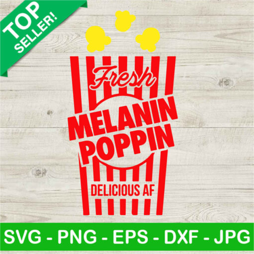 Melanin Poppin Popcorn Svg