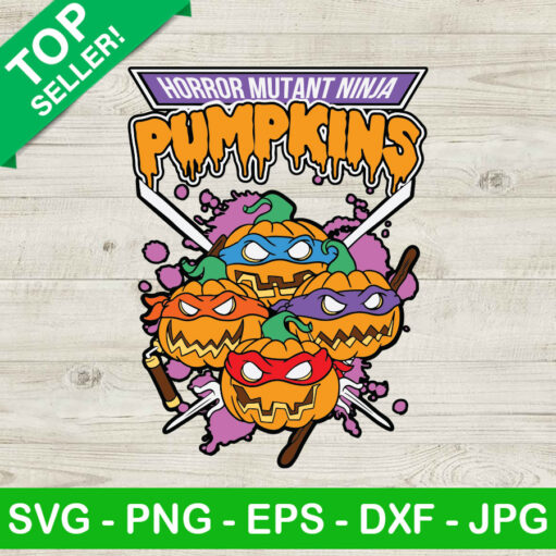 Horror Mutant Ninja Pumpkins Svg