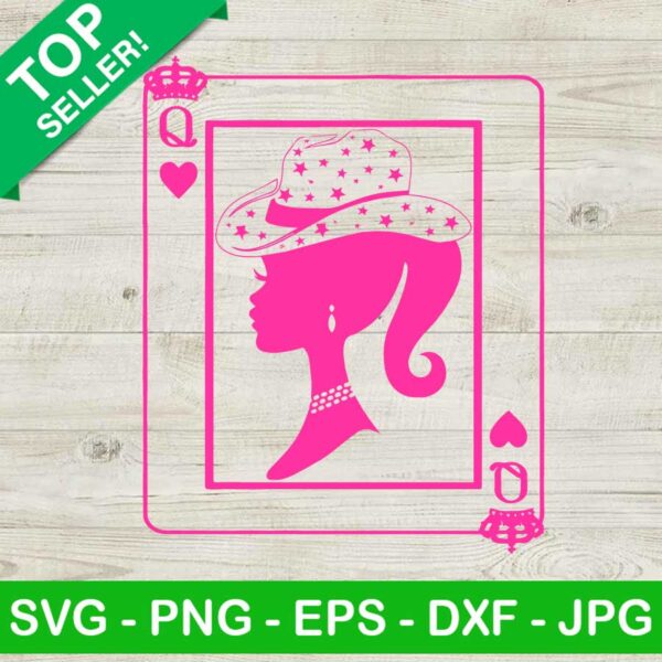 Barbie Queen Poker Card SVG