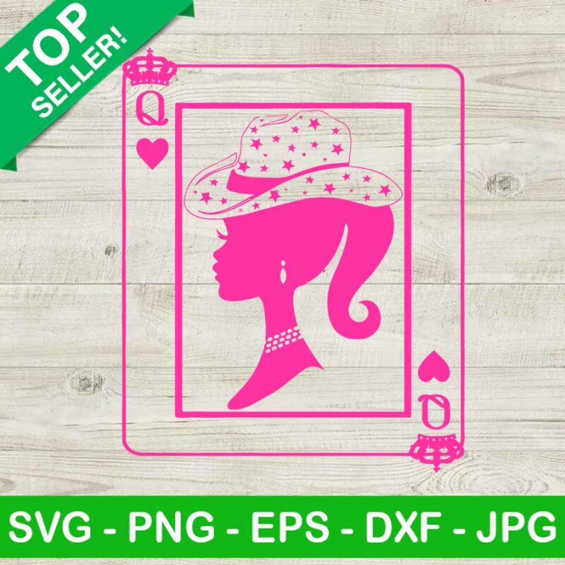 Barbie Queen Poker Card SVG
