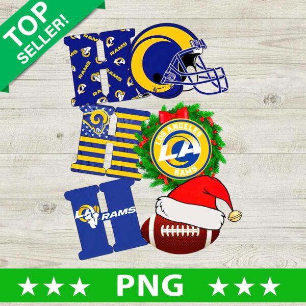 Christmas Ho Ho Ho Los Angeles Rams PNG
