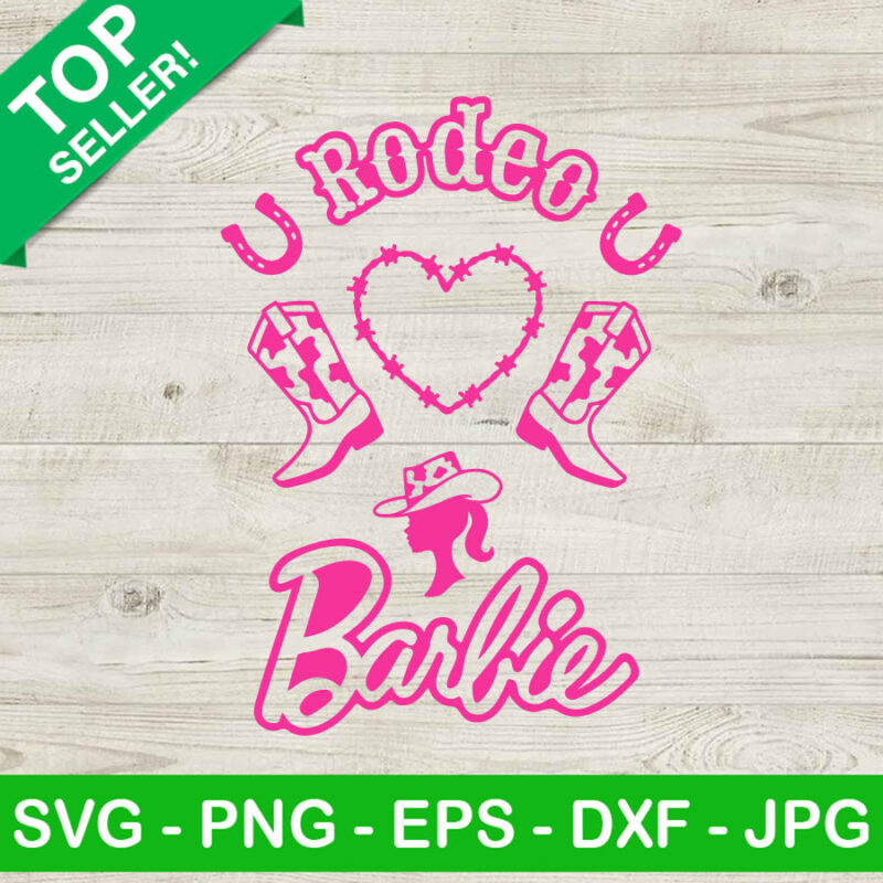 Rodeo Cowgirl Barbie SVG PNG, Barbie Pink SVG, Cowgirl Barbie Doll SVG ...