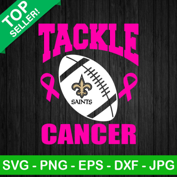 Breast Cancer New Orleans Saints SVG