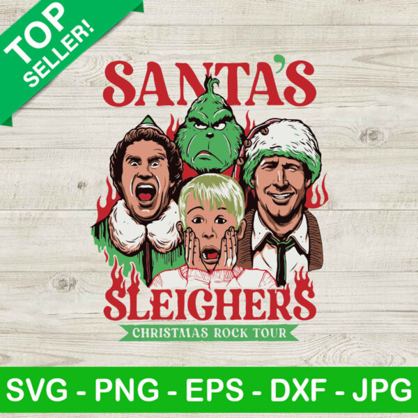 Santa Sleighers Christmas Rock Tour SVG