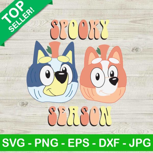 Bluey Spooky Season SVG, Bluey Spooky Halloween SVG, Bluey Bingo Halloween SVG, Happy Halloween SVG