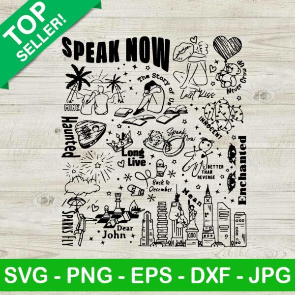 Speak Now Album Tracklist SVG
