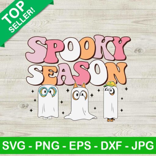 Bluey Ghost Spooky Season SVG