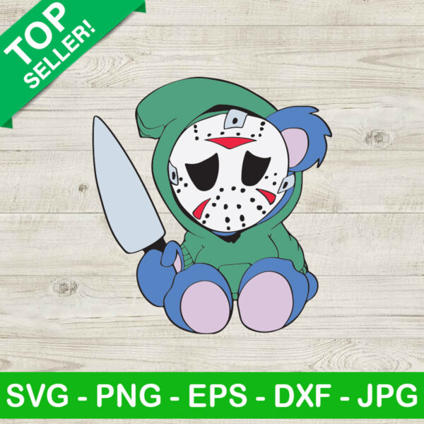 Horror Movie Cute Jason Stitch SVG, Stitch Jason SVG, Halloween Stitch Horror Movie SVG