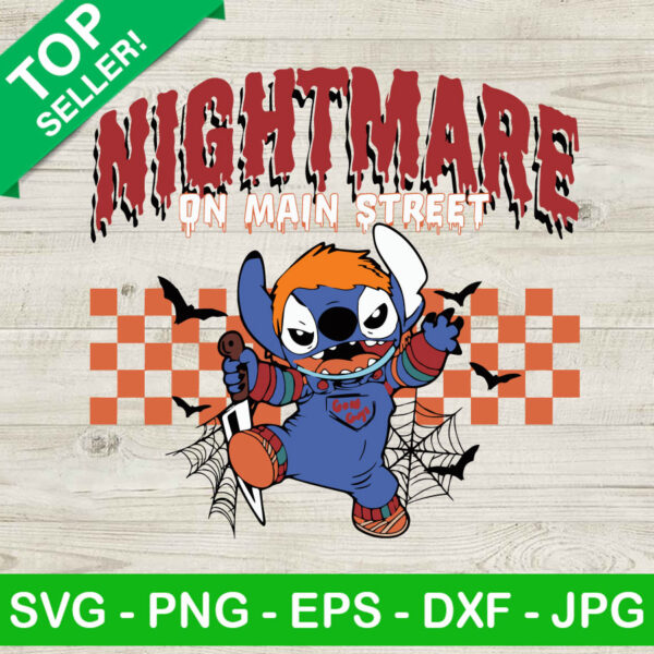 Chucky Stitch Bat Halloween SVG