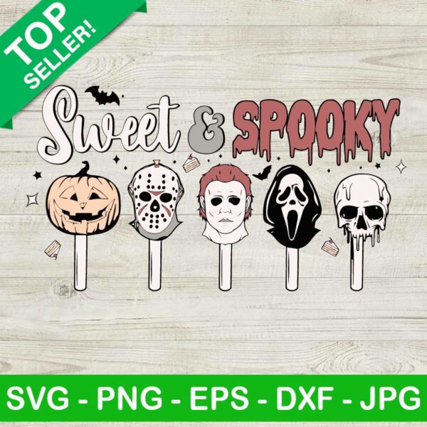 Horror Halloween Sweet And Spooky SVG, Horror Movie Lolipop SVG, Halloween Horror Character SVG