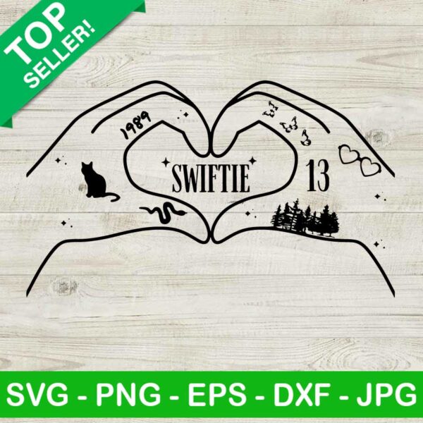 Swiftie Heart Hands SVG