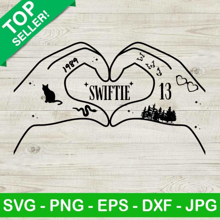 Swiftie Heart Hands SVG