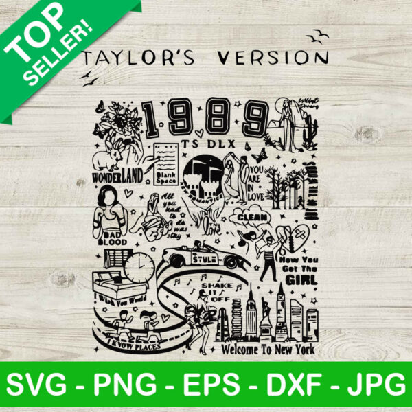 Taylor's Version 1989 Album Lyric SVG PNG