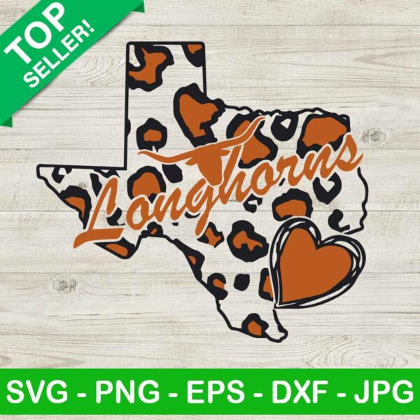 Leopard Texas Longhorns SVG