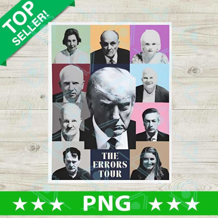 Trump Mugshot The errors tour PNG, Donald Trump Mugshot Sublimation transfer PNG, Trump Mugshot PNG