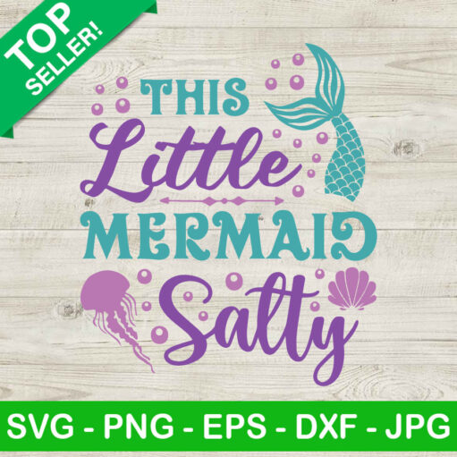 The Little Mermaid Salty Svg