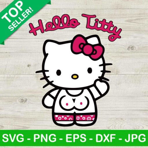 Funny Hello Kitty Boobs Svg