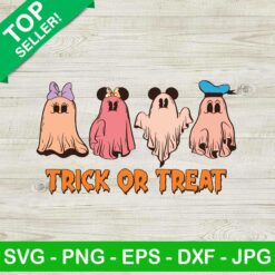 Disney Ghost Friends Trick Or Treat SVG, Disney Happy Halloween SVG, Disney Characters SVG