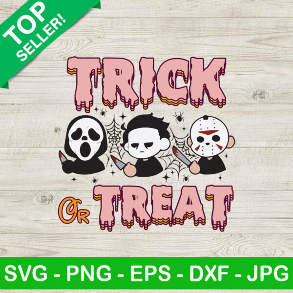 Chibi Horror Characters Trick Or Treat SVG