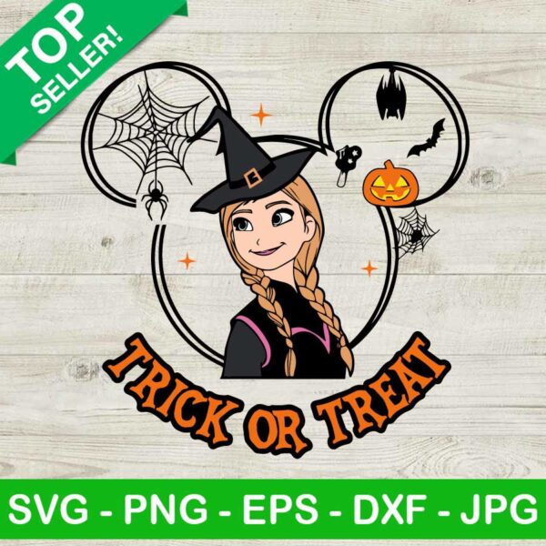 Anna Frozen Trick Or Treat SVG