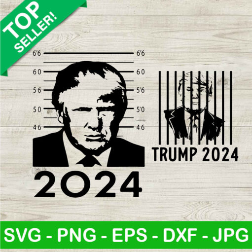 Trump 2024 Mugshot Svg