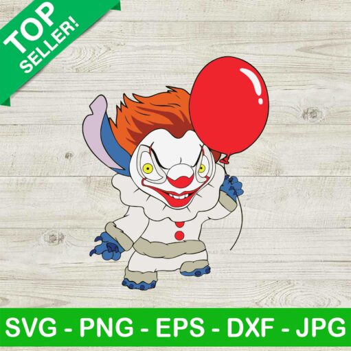 Halloween Stitch Costume Pennywise Svg